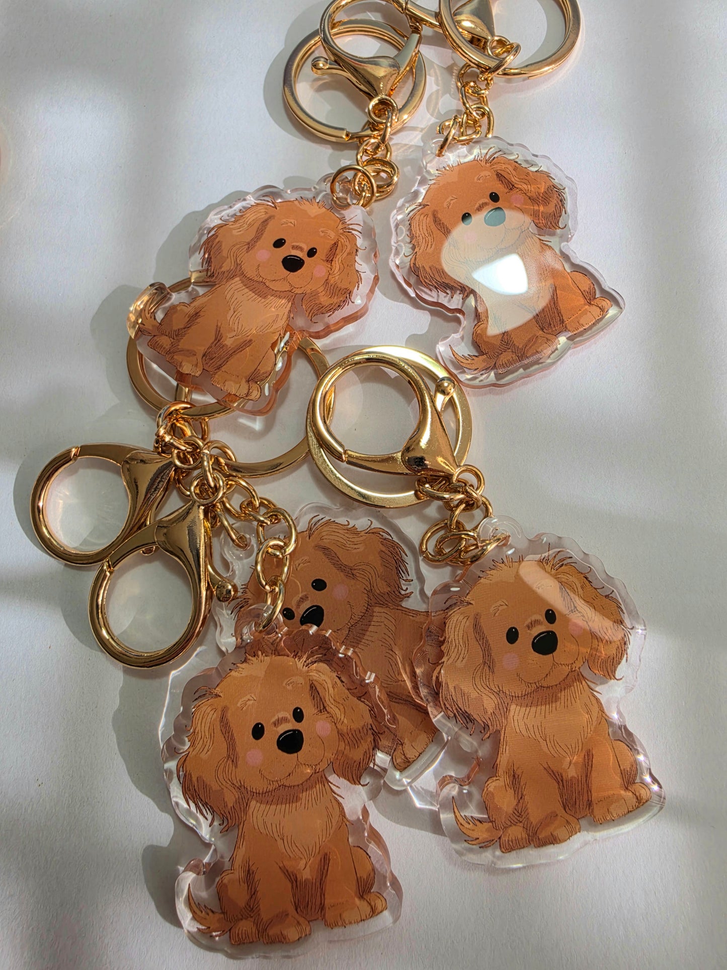 Pet Keychain 063 - Gold - Spaniel