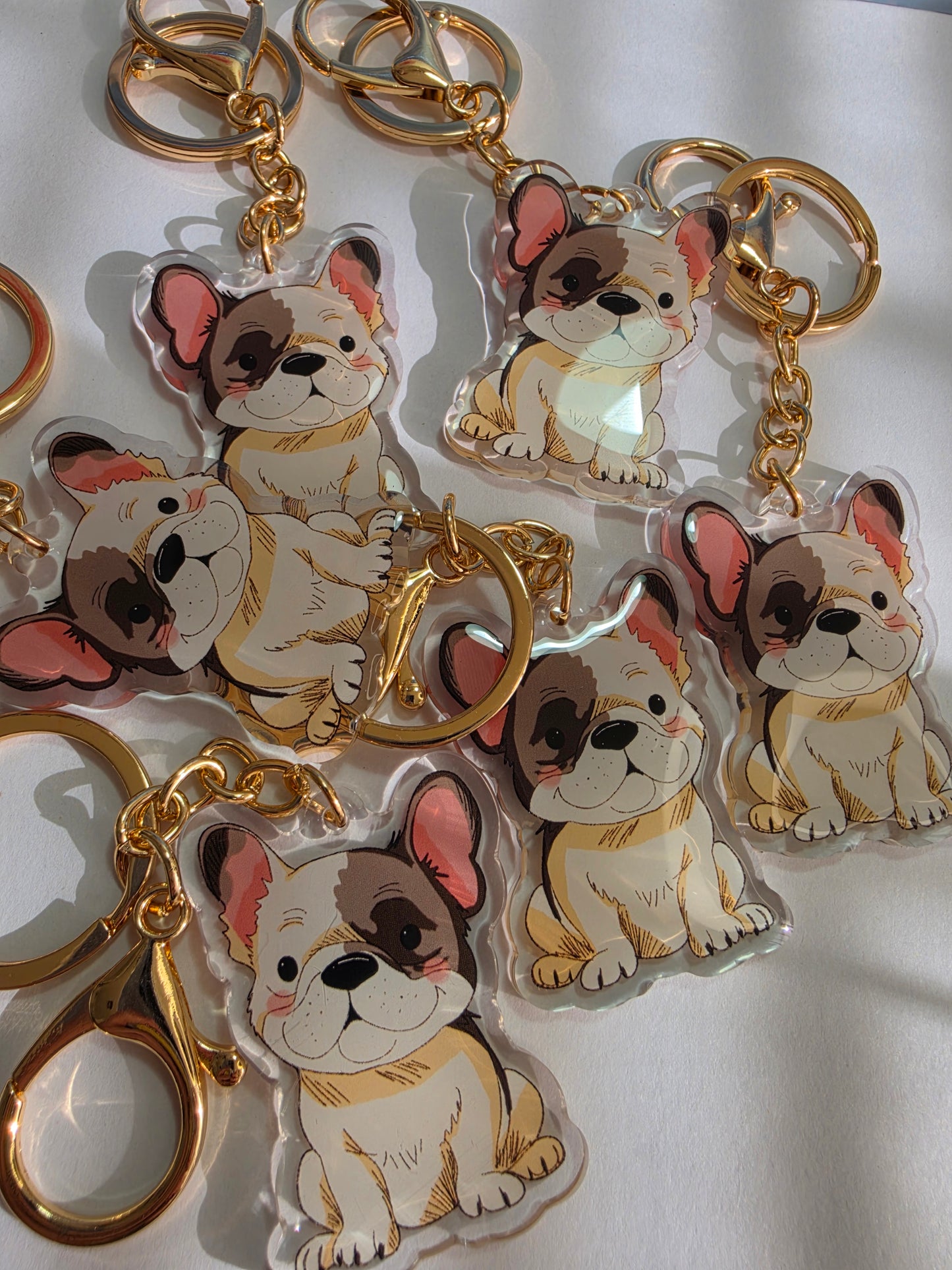 Pet Keychain 046 - Cream - French Bulldog