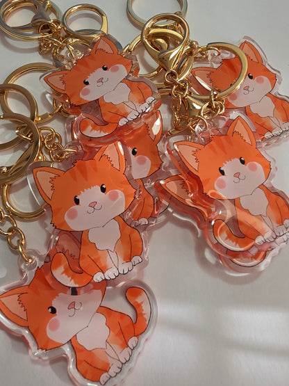 Pet Keychain 084 - Orange Blaze - Cat