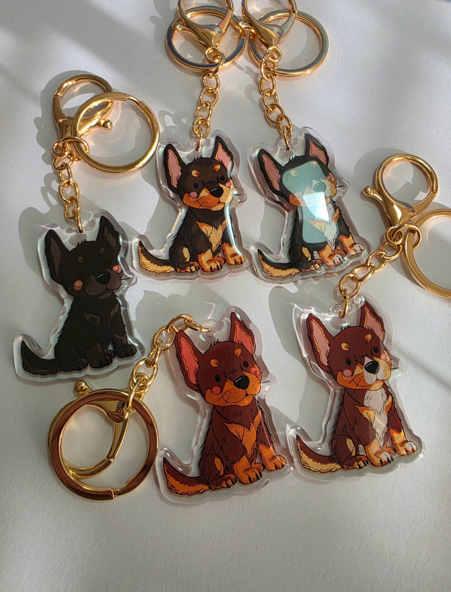 Pet Keychain 025 - Black - Kelpie