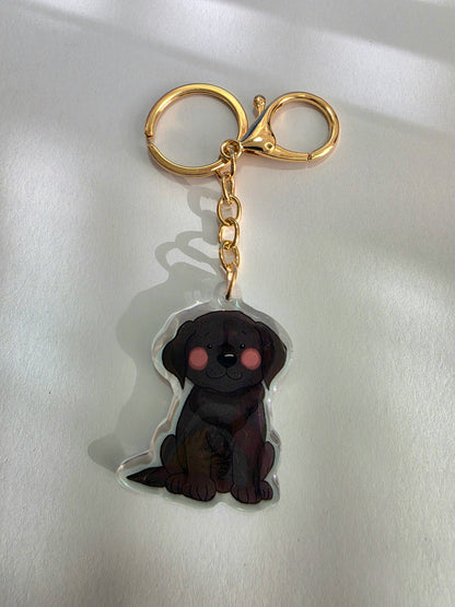 Pet Keychain 015 - Black - Labrador Retriever