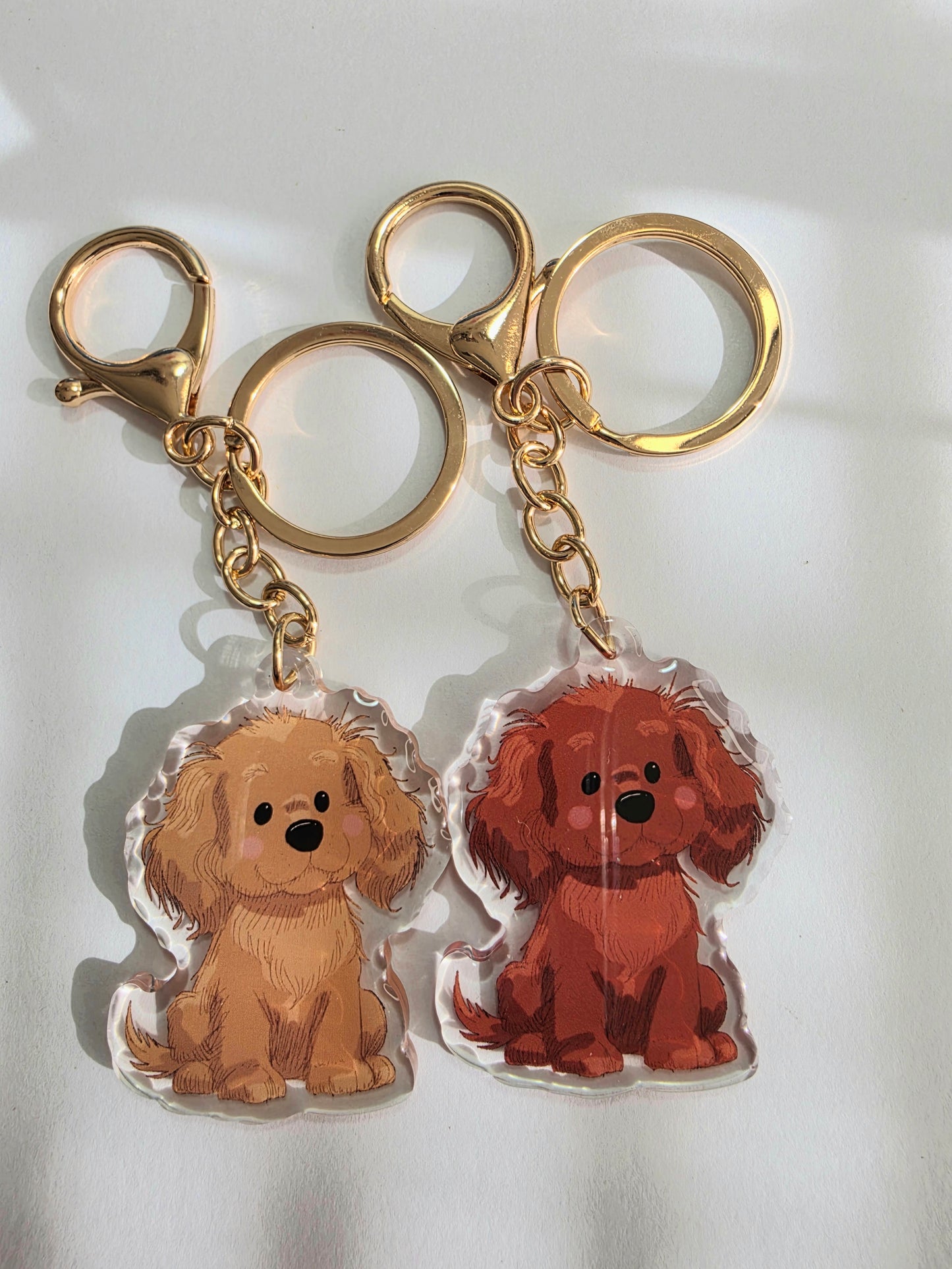Pet Keychain 063 - Gold - Spaniel