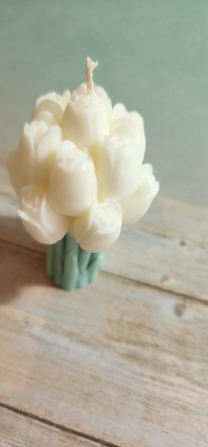 Tulip Bunch Pillar Candle