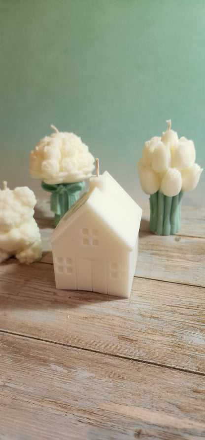 Rose Bunch Pillar Candle