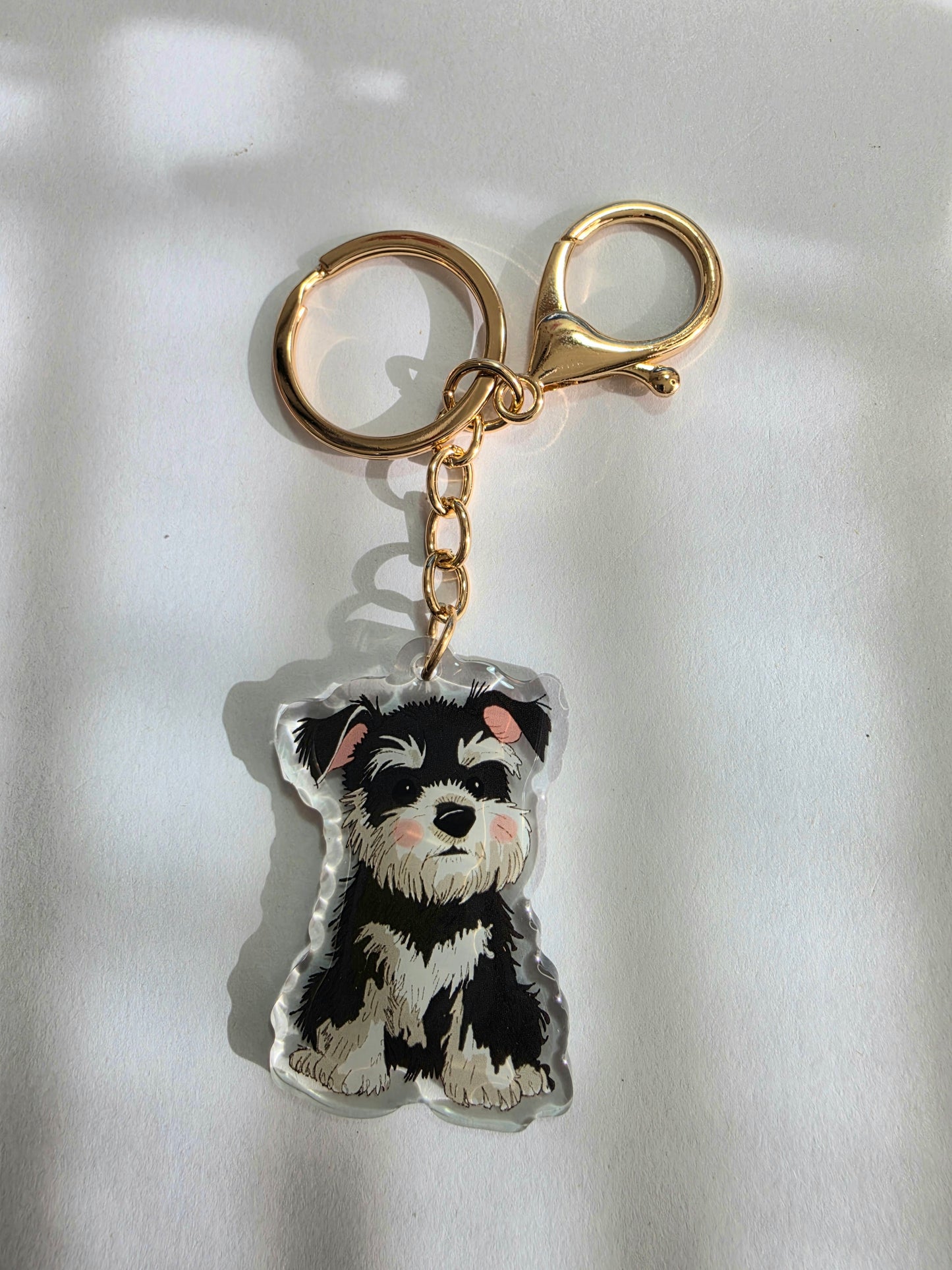 Pet Keychain 049 - Black - Schnauzer