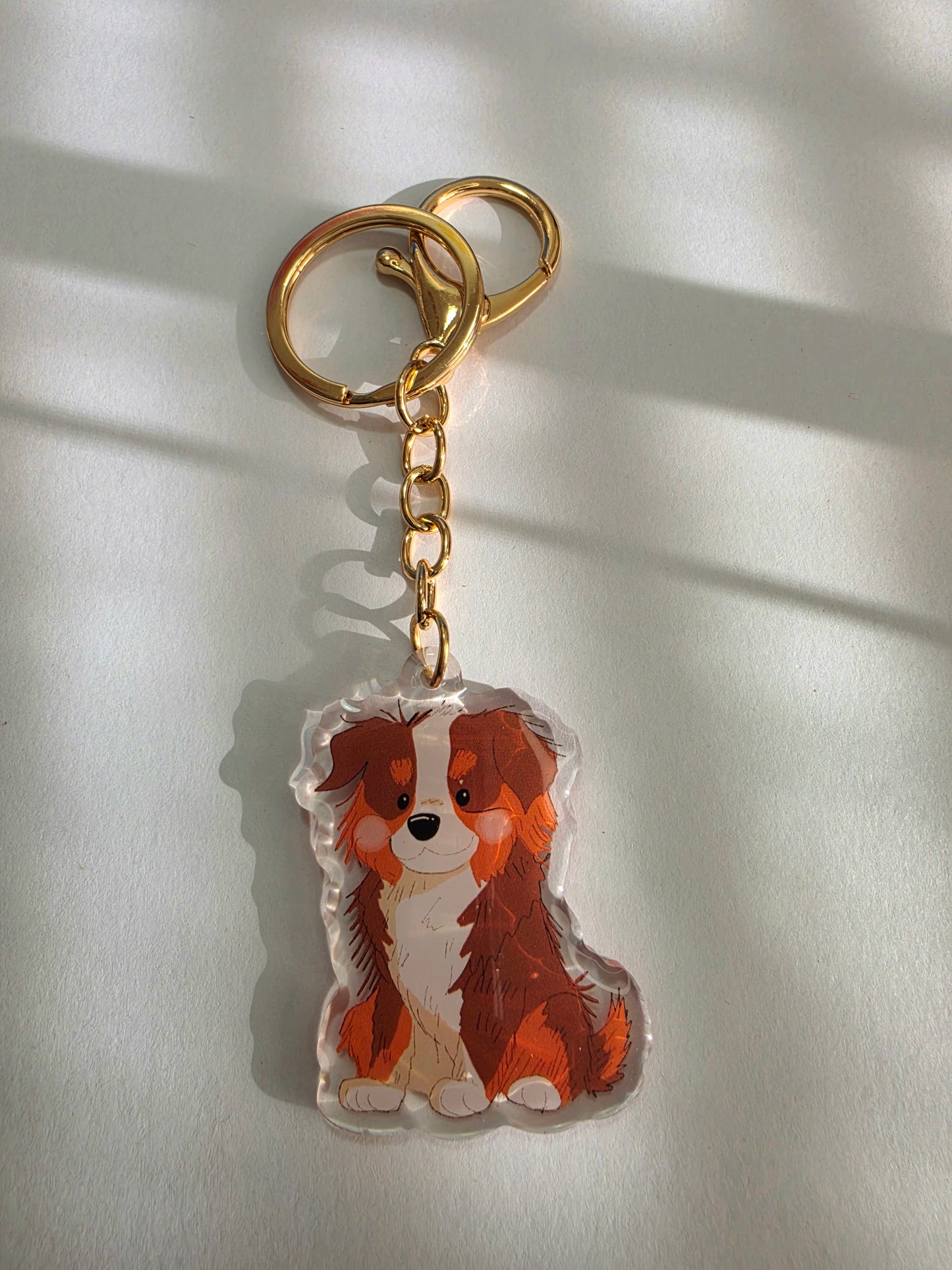Pet Keychain 034 - Red Tricolour - Aussie Shepherd
