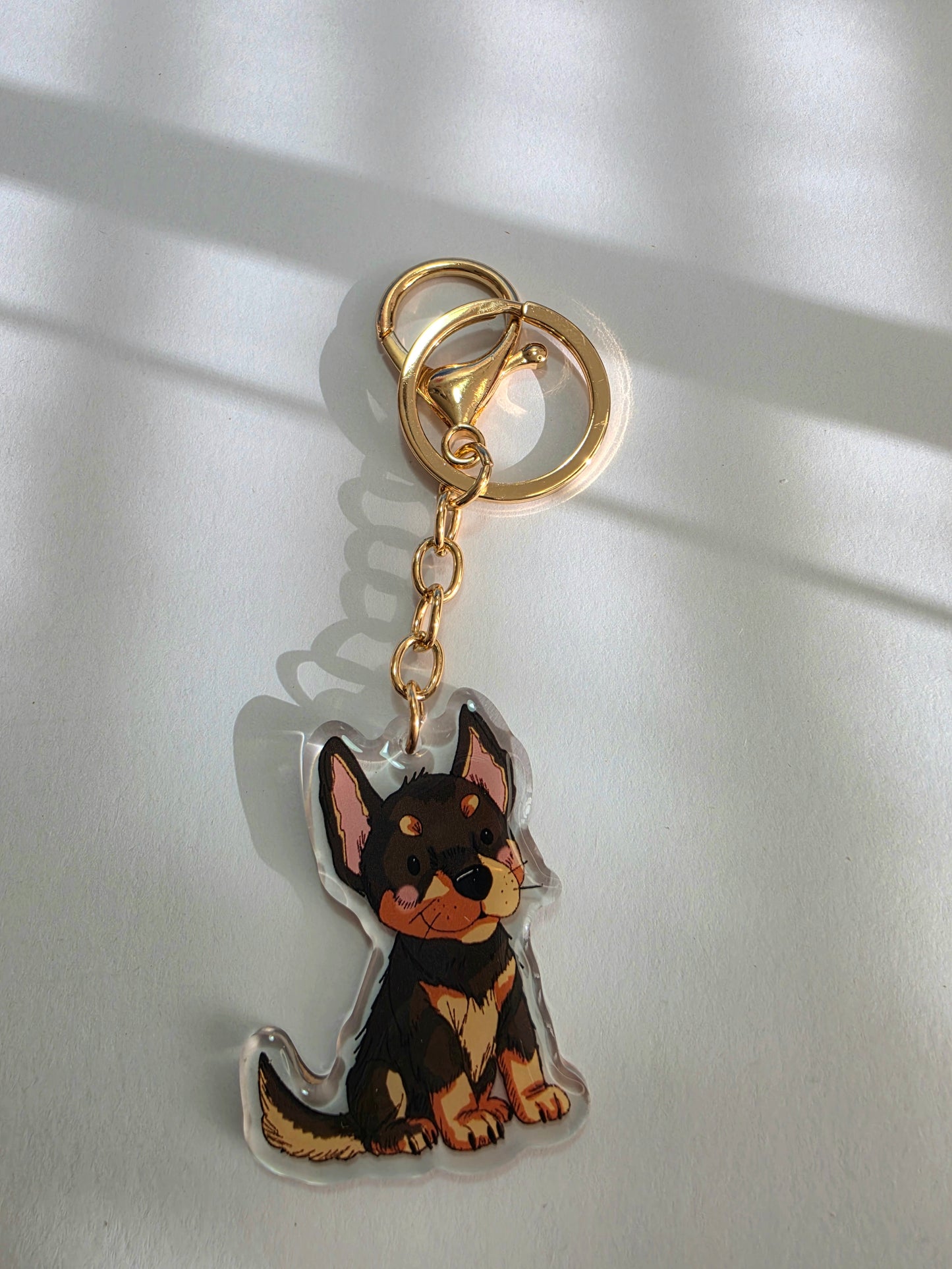 Pet Keychain 026 - Black and Tan - Kelpie