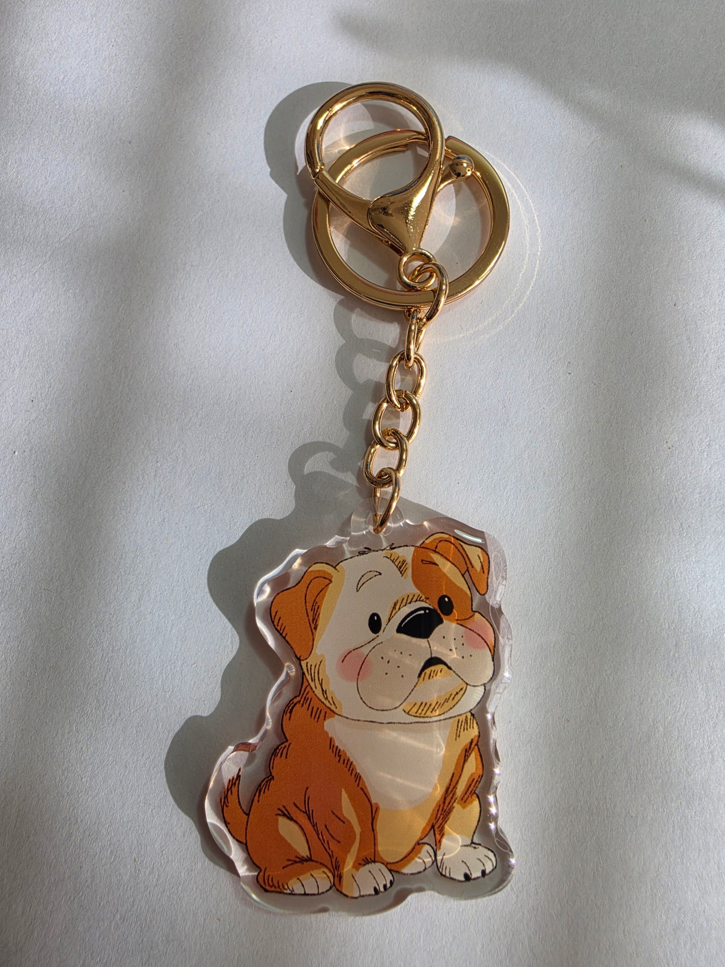 Pet Keychain 039 - Fawn - Bulldog