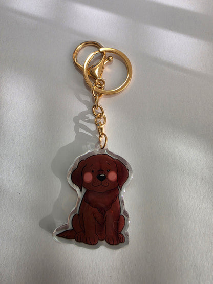 Pet Keychain 013 - Chocolate - Labrador Retriever