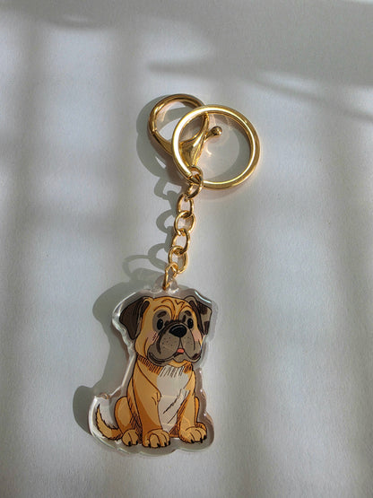 Pet Keychain 041 - Fawn - Bull Mastiff