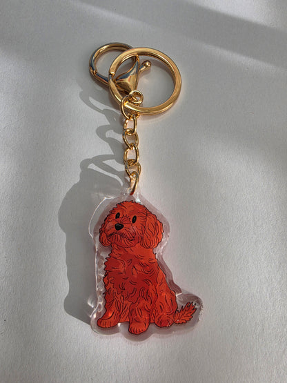 Pet Keychain 018 - Red - Cavoodle