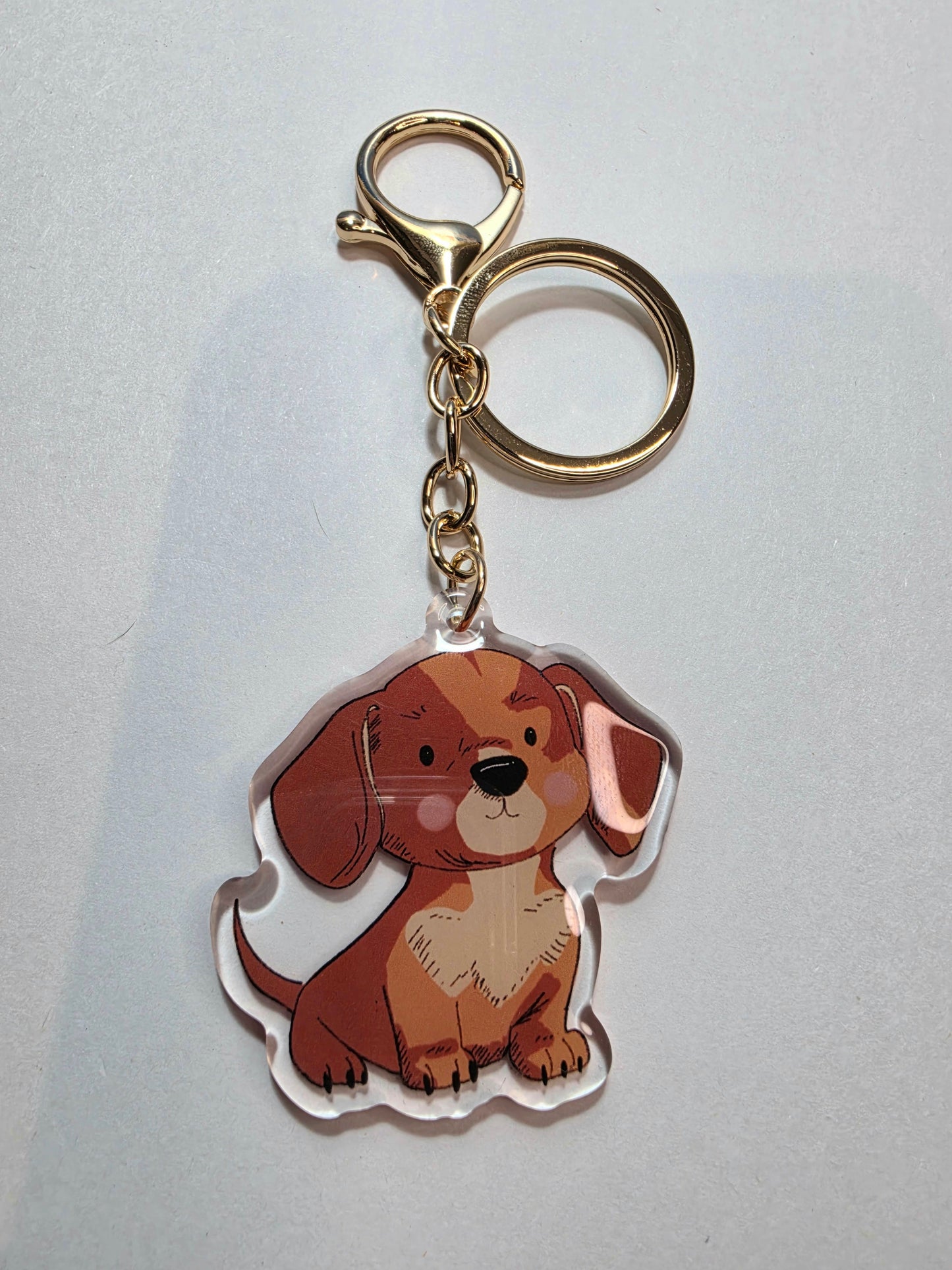 Pet Keychain 011 - Red - Dachshund
