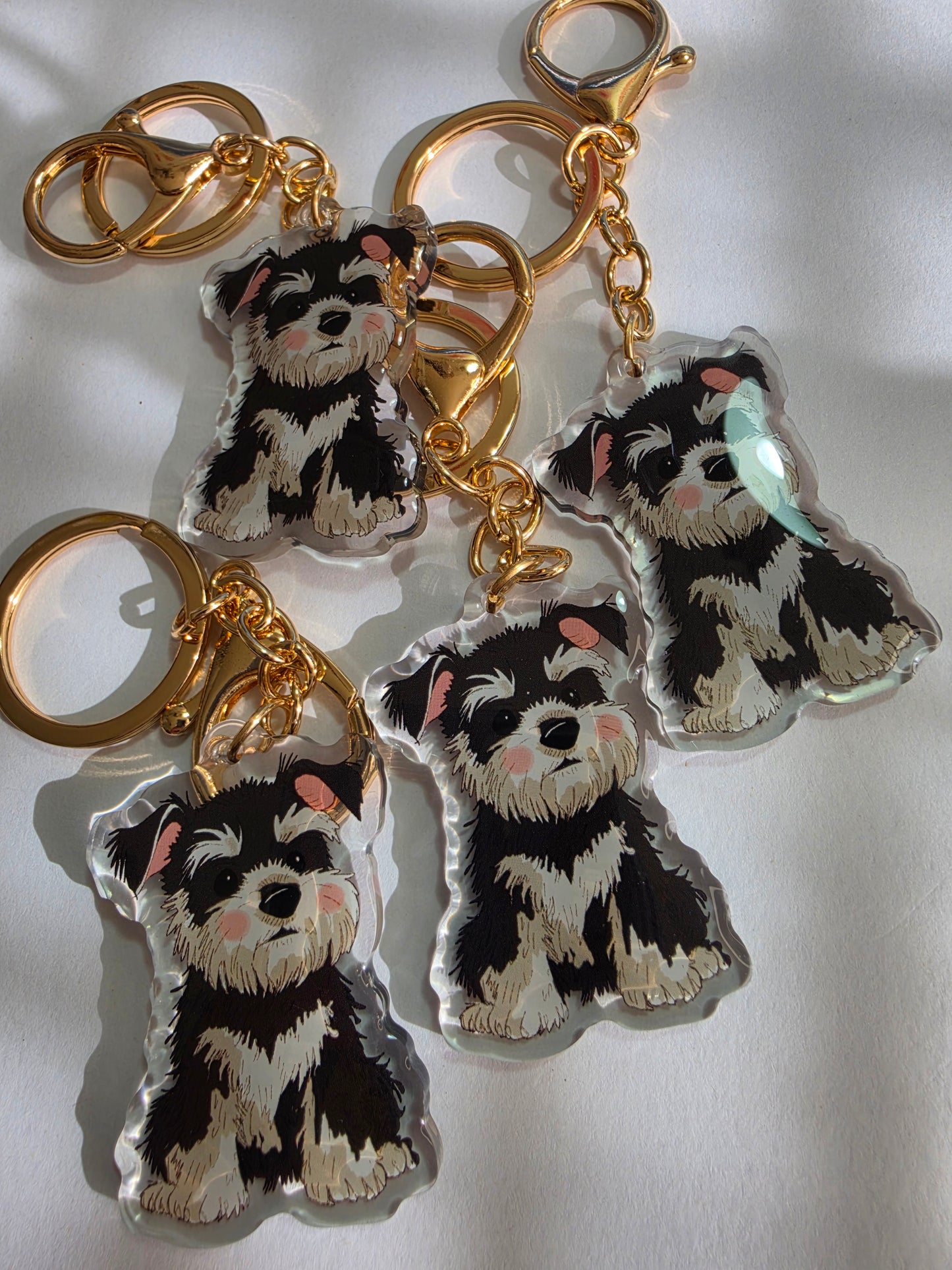 Pet Keychain 049 - Black - Schnauzer