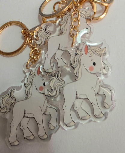 Pet Keychain 101 - White - Horse