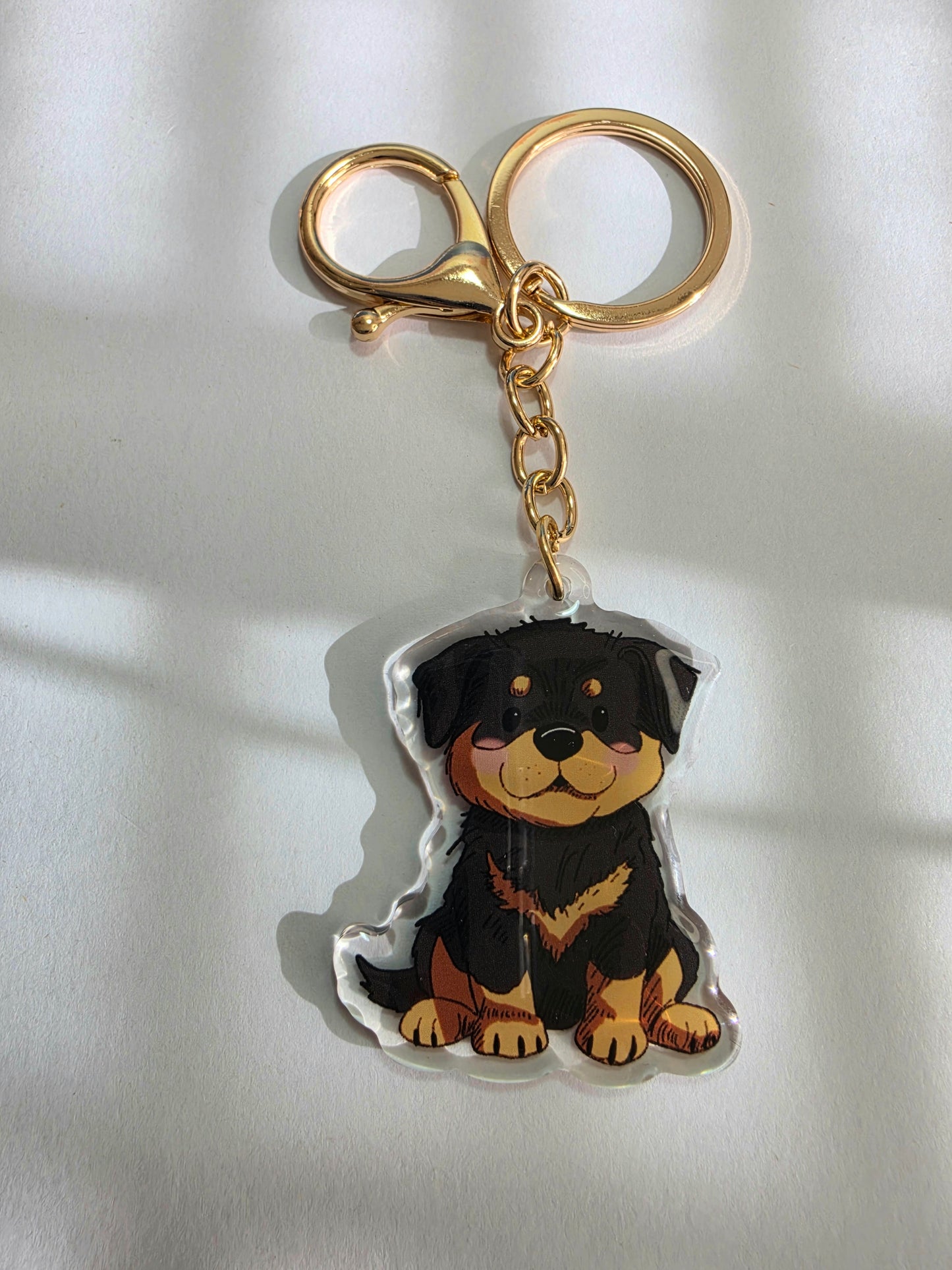 Pet Keychain 065 - Black and Tan - Rottweiler