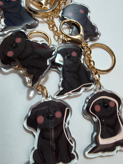 Pet Keychain 015 - Black - Labrador Retriever