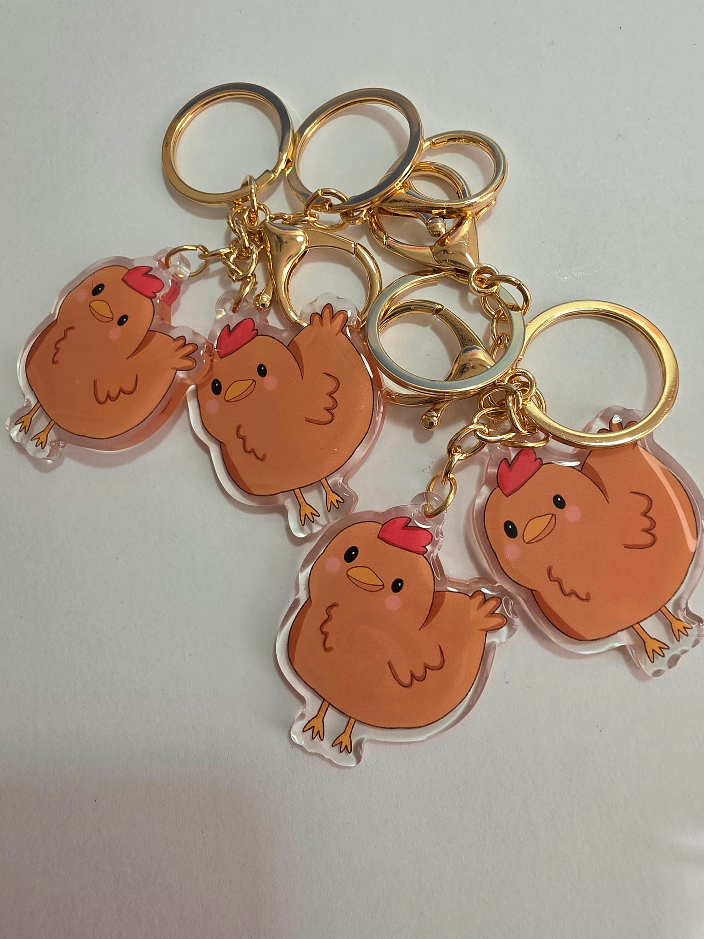 Pet Keychain 093 - Brown - Chicken