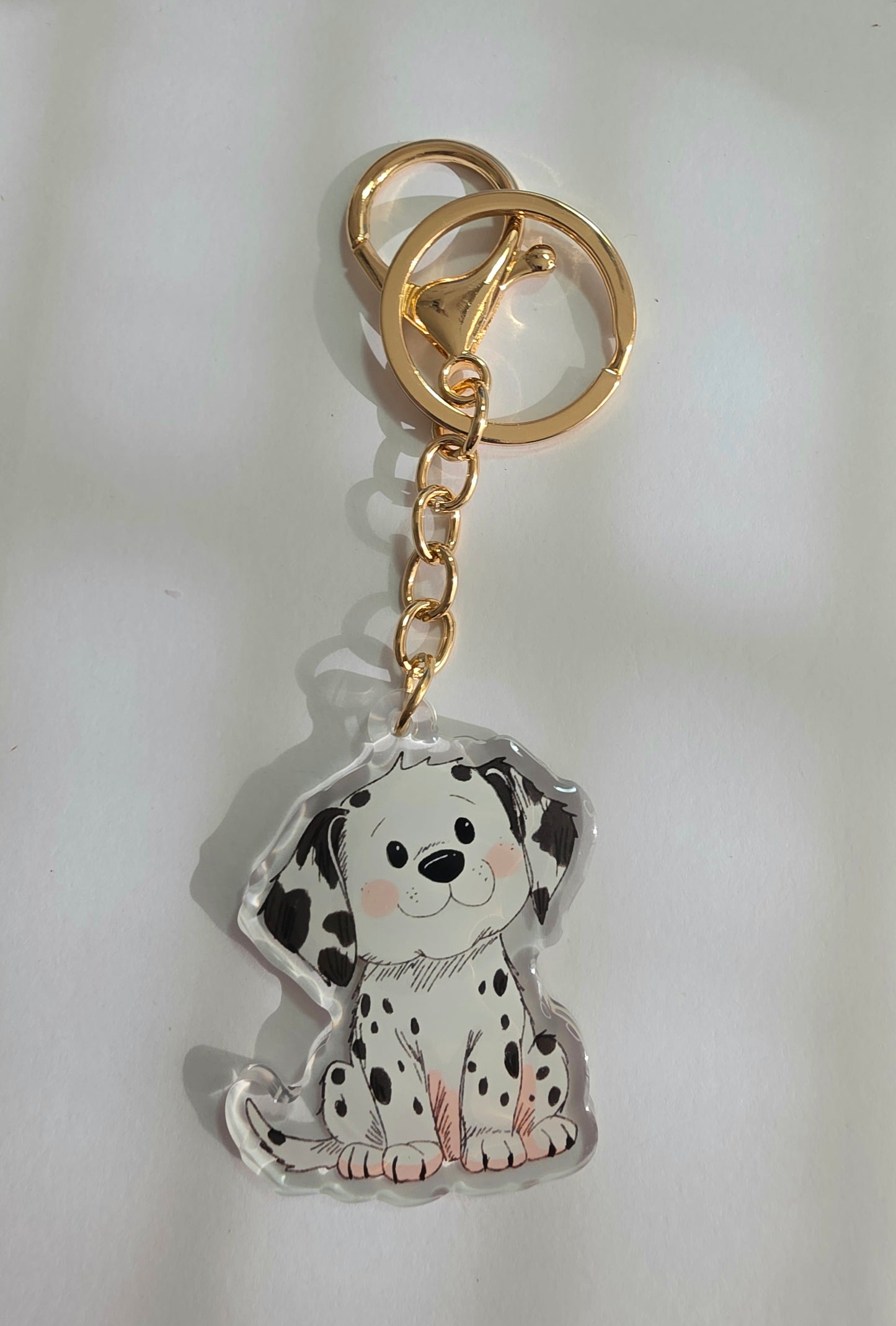 Pet Keychain 066 - Black and White - Dalmatian