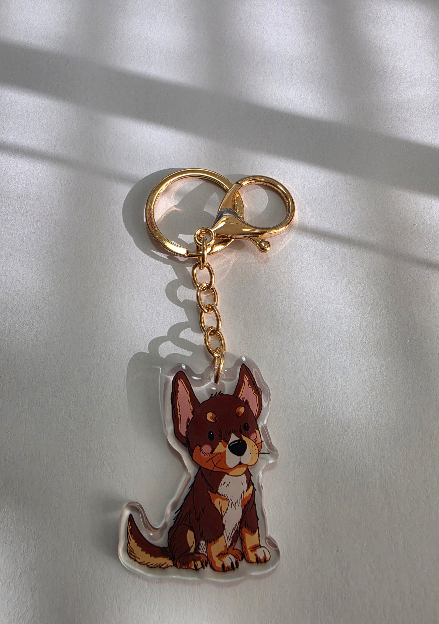 Pet Keychain 028 - Red Tricolour - Kelpie
