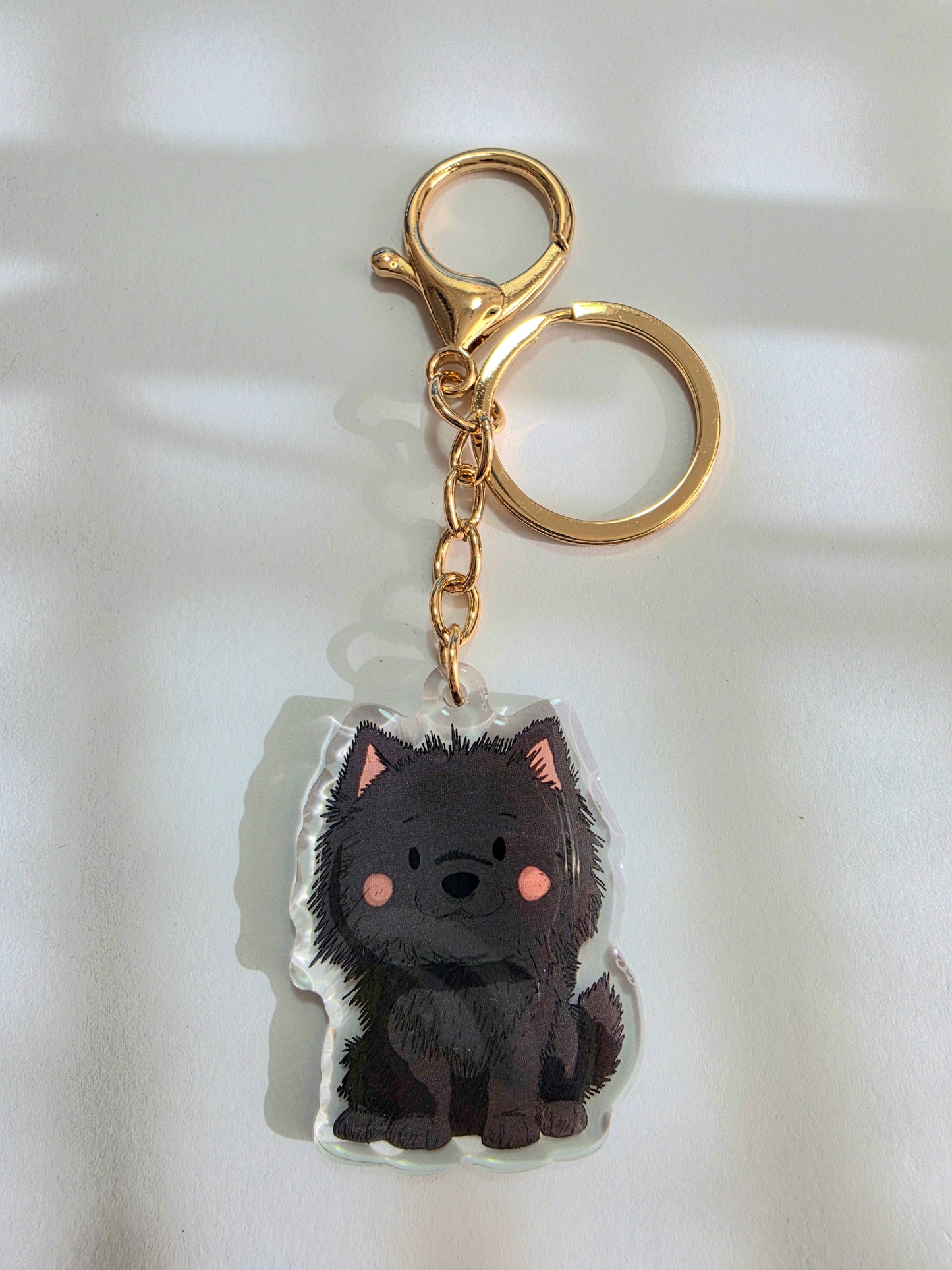 Pet Keychain 054 - Black - Pomeranian