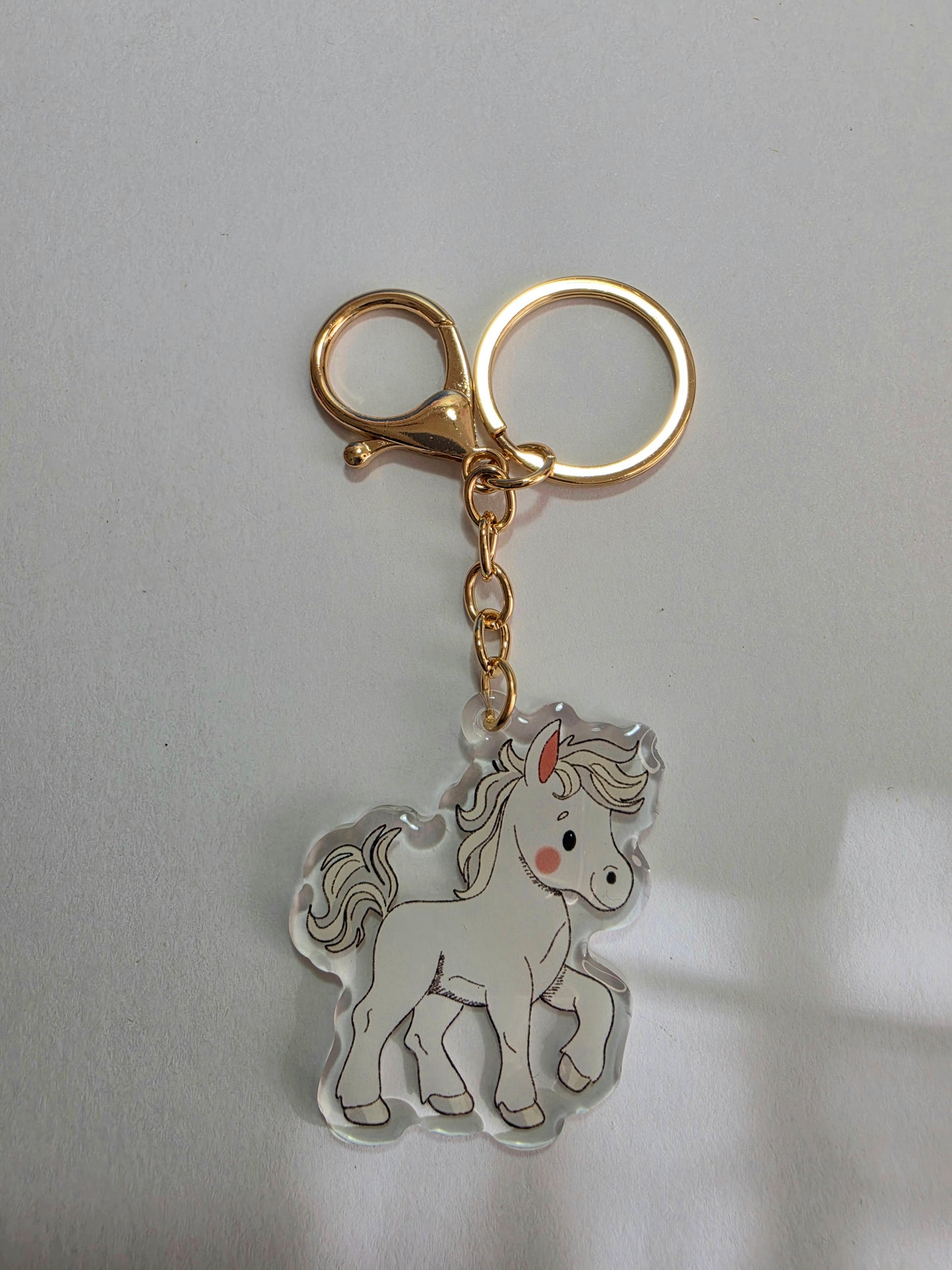 Pet Keychain 101 - White - Horse