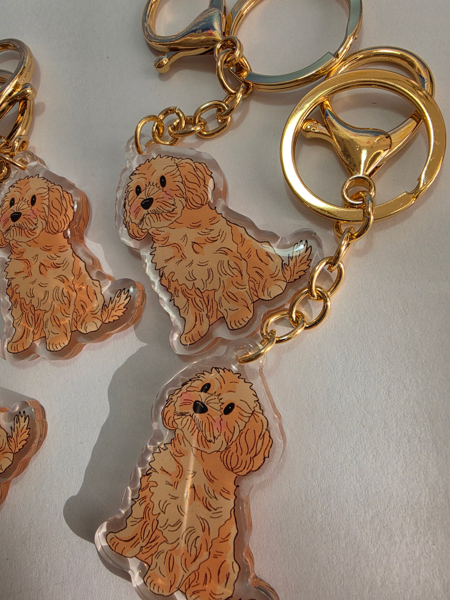 Pet Keychain 017 - Cream - Cavoodle