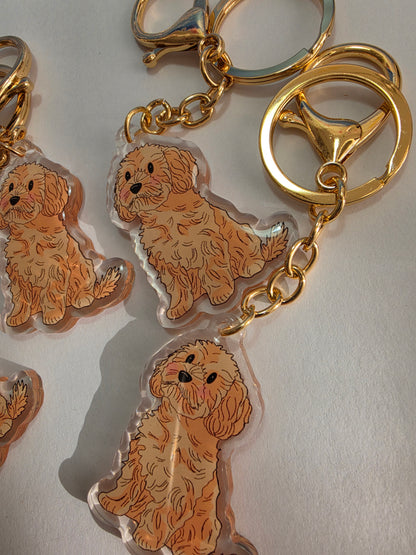 Pet Keychain 017 - Cream - Cavoodle