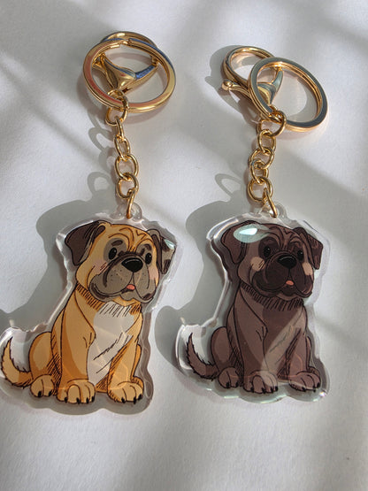 Pet Keychain 042 - Dark - Bull Mastiff