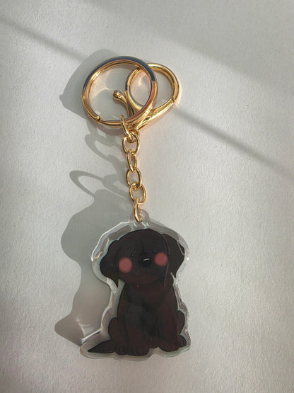 Pet Keychain 015 - Black - Labrador Retriever