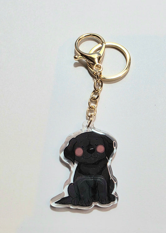 Pet Keychain 015 - Black - Labrador Retriever