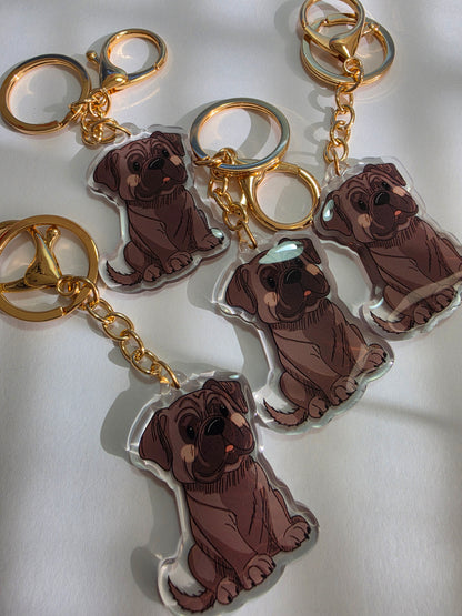 Pet Keychain 042 - Dark - Bull Mastiff