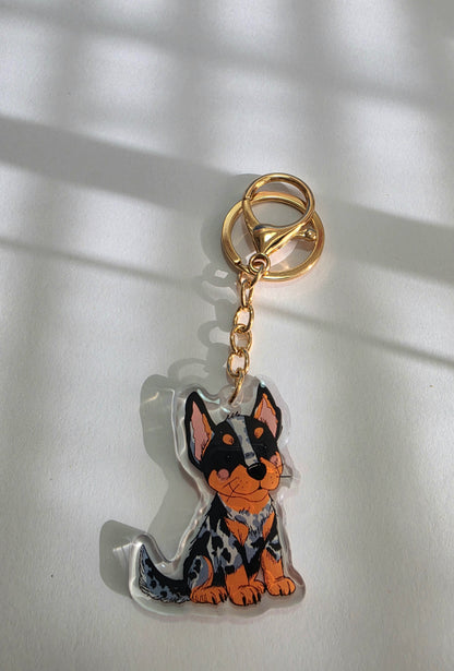 Pet Keychain 031 - Blue - Heeler