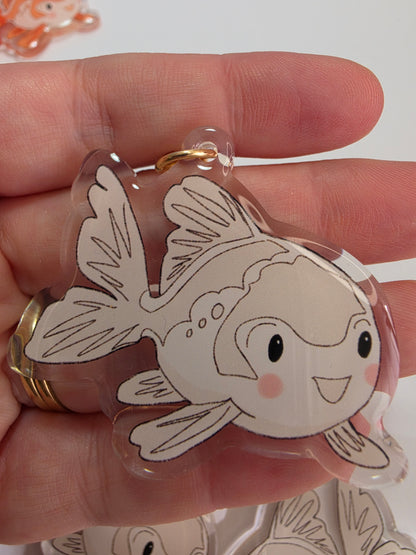 Pet Keychain 099 - White - Fish