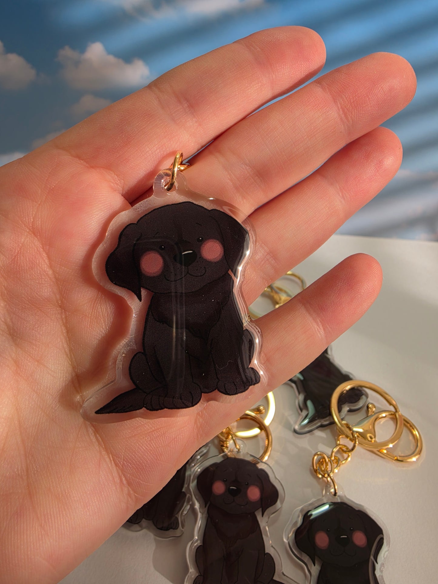 Pet Keychain 015 - Black - Labrador Retriever