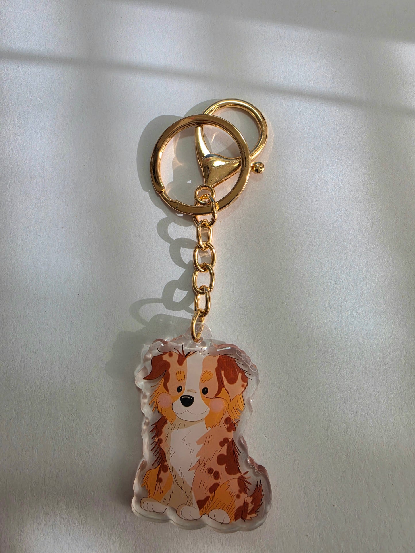 Pet Keychain 035 - Red Merle - Aussie Shepherd