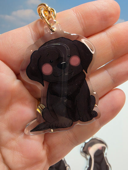 Pet Keychain 015 - Black - Labrador Retriever