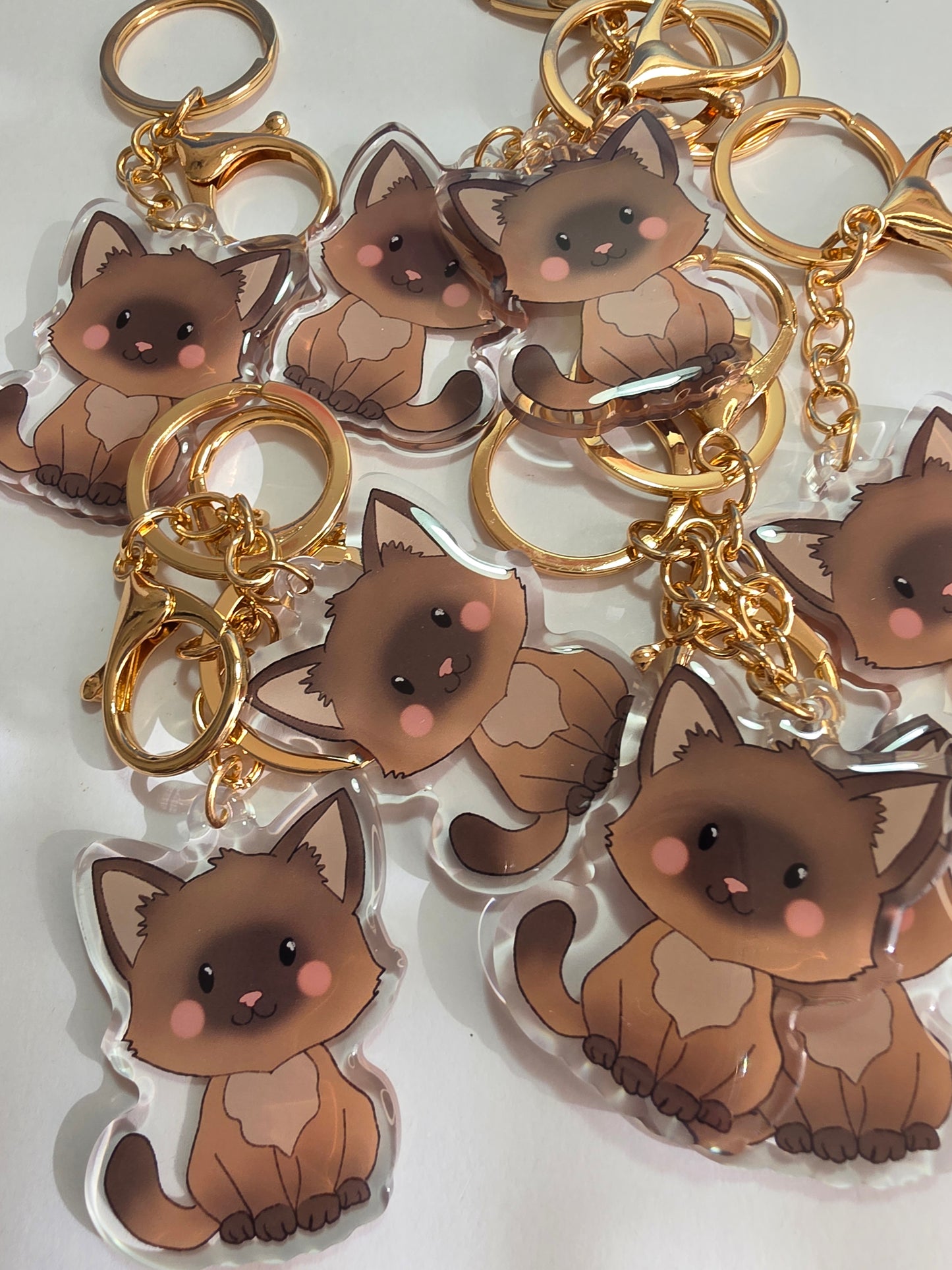 Pet Keychain 079 - Siamese - Cat