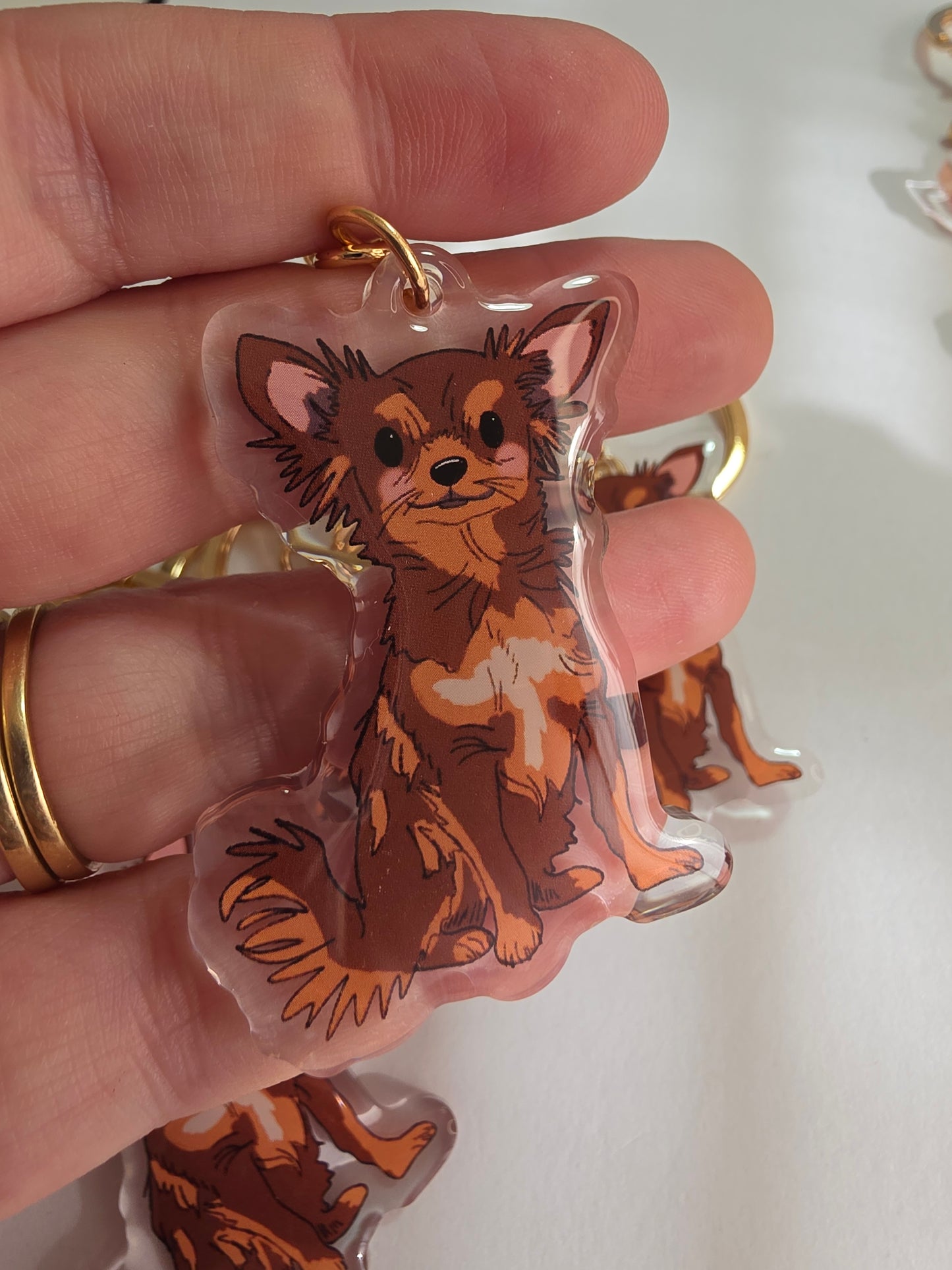 Pet Keychain 073 - Chocolate - Chihuahua