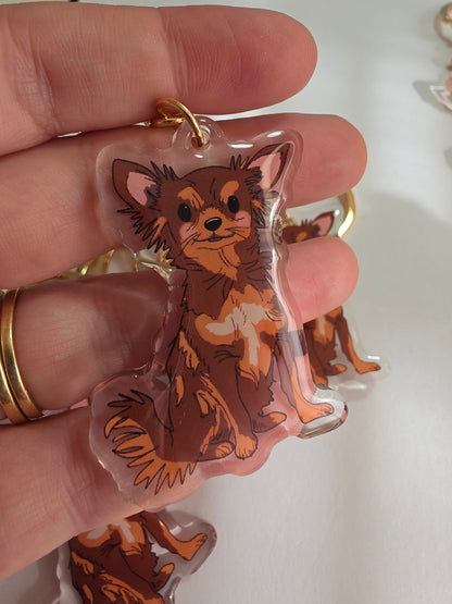 Pet Keychain 073 - Chocolate - Chihuahua