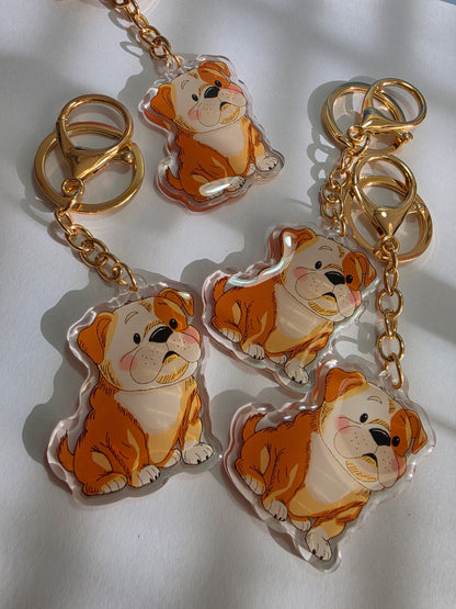 Pet Keychain 039 - Fawn - Bulldog