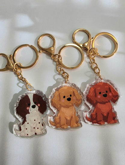 Pet Keychain 061 - Brown and White - Springer Spaniel