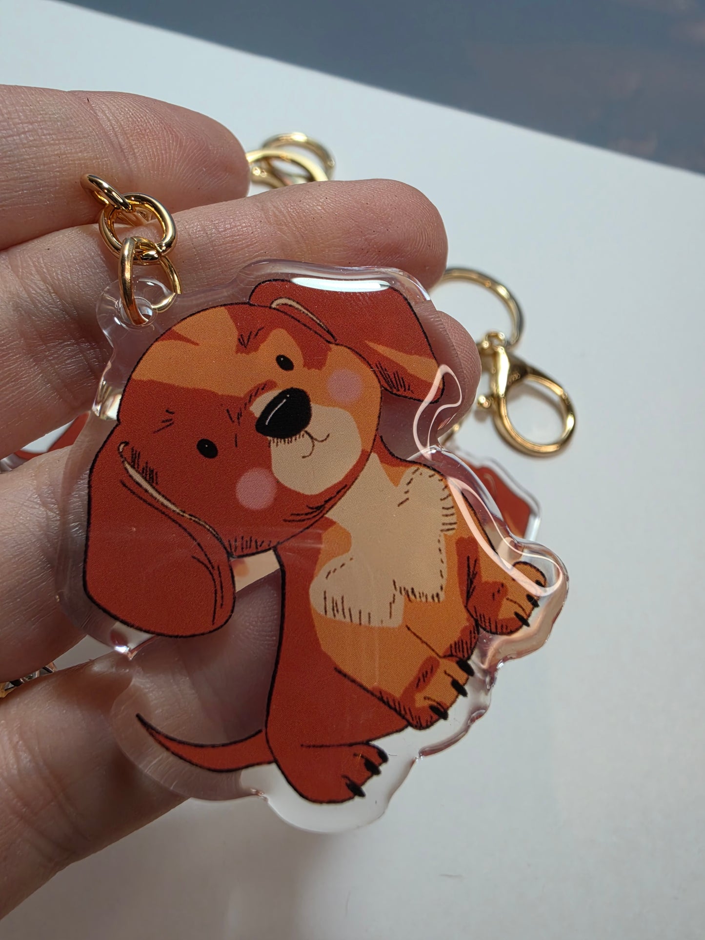Pet Keychain 011 - Red - Dachshund