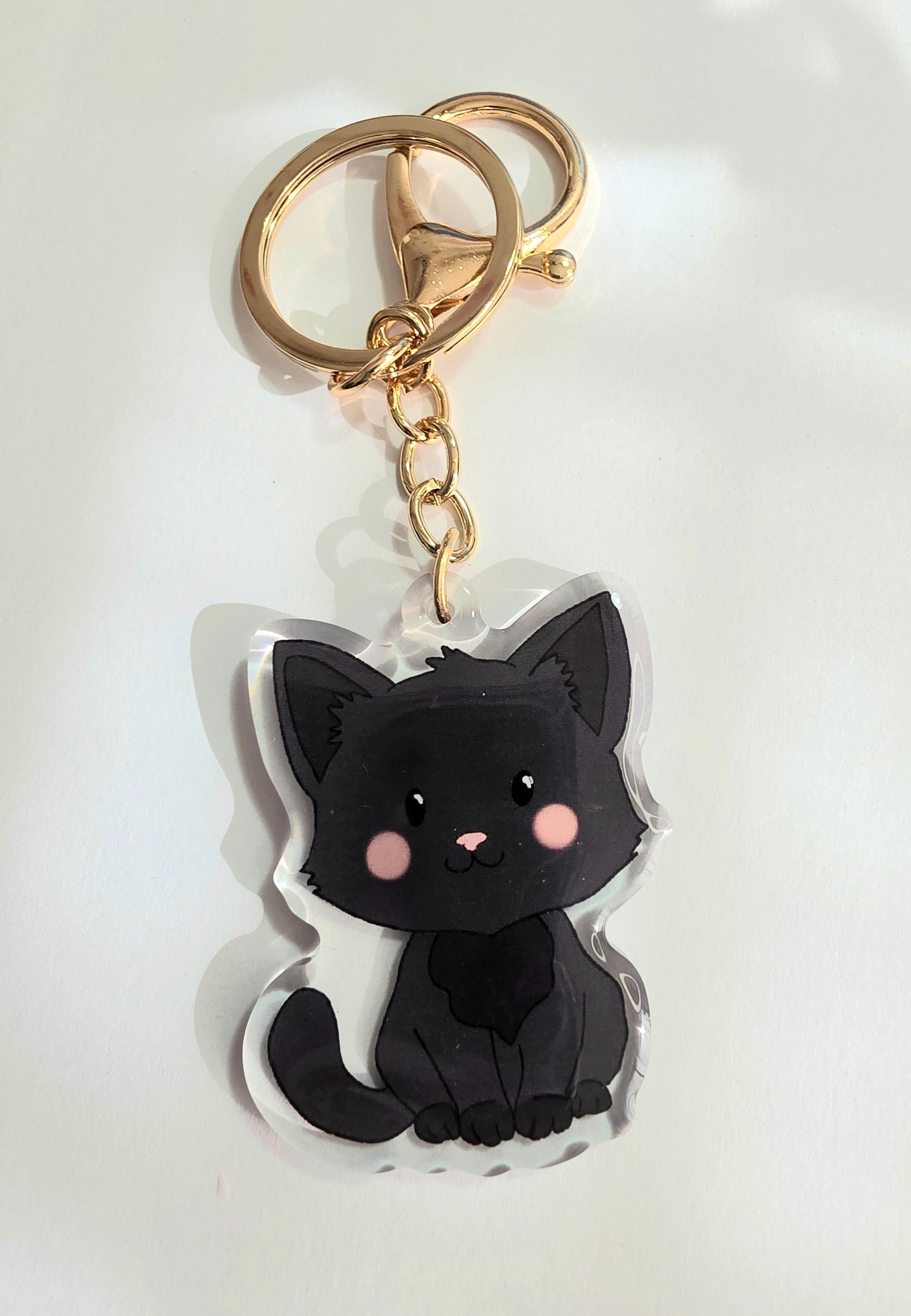 Pet Keychain 077 - Black - Cat