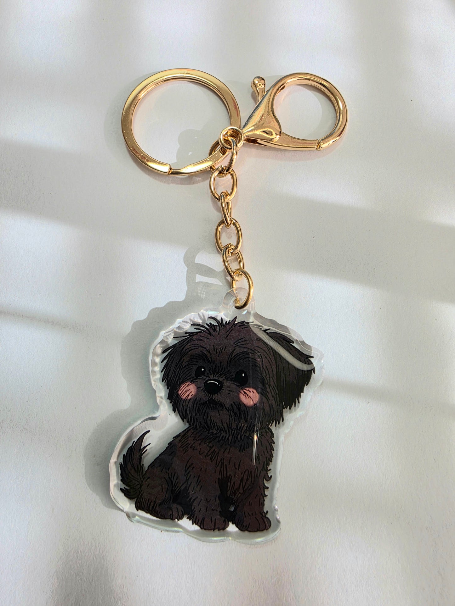 Pet Keychain 060 - Black - Shih Tzu