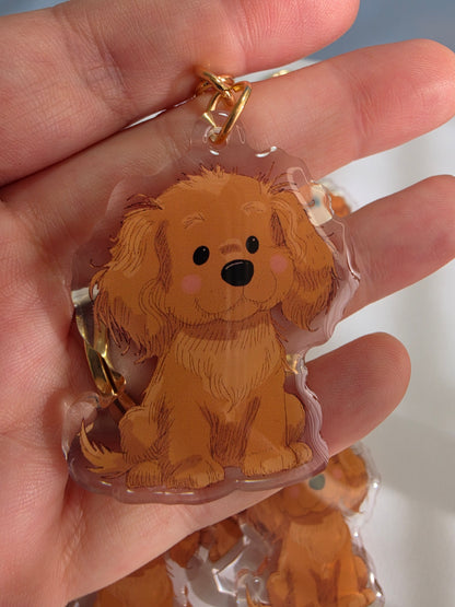 Pet Keychain 063 - Gold - Spaniel