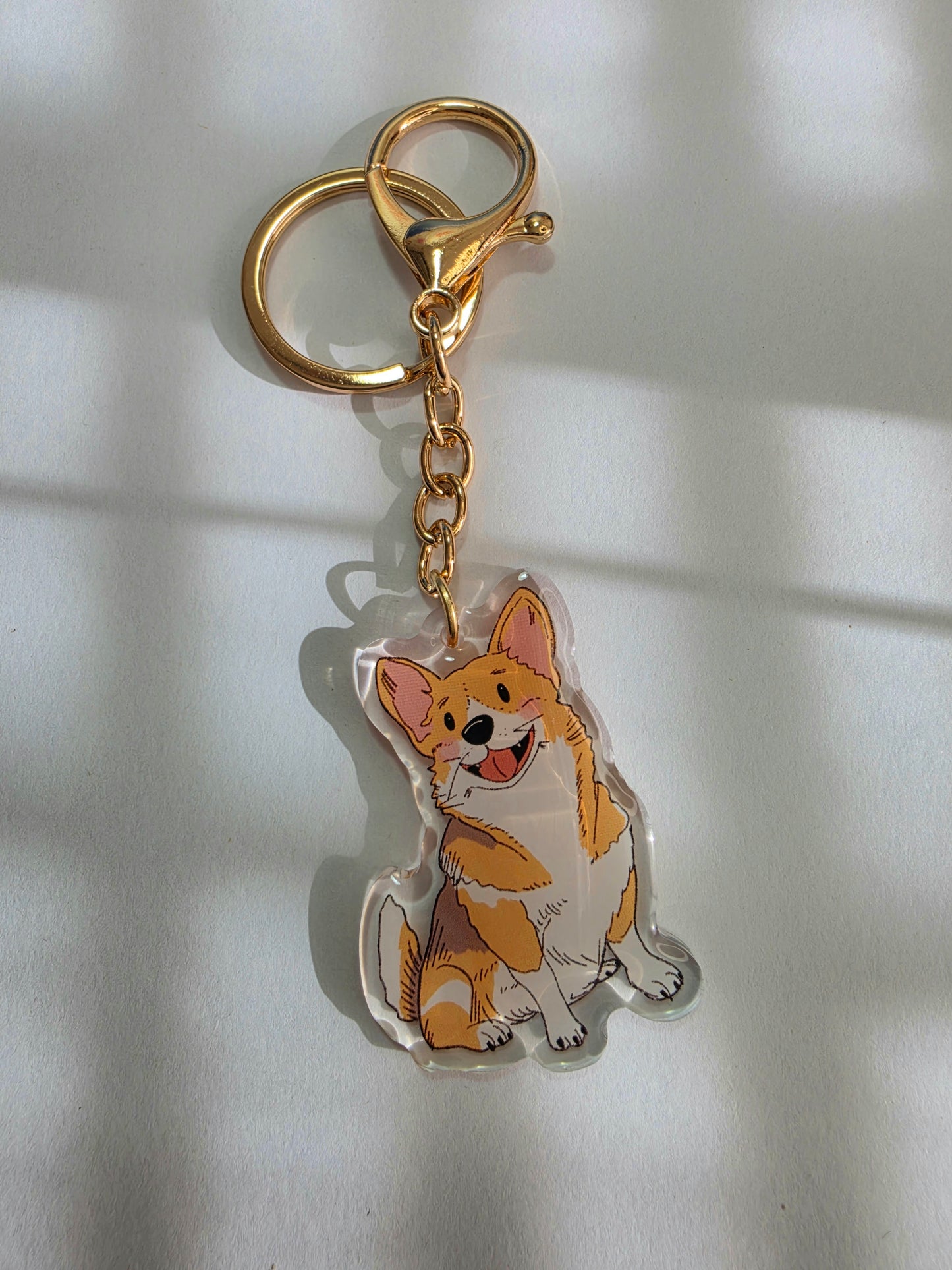 Pet Keychain 064 - Fawn - Corgi