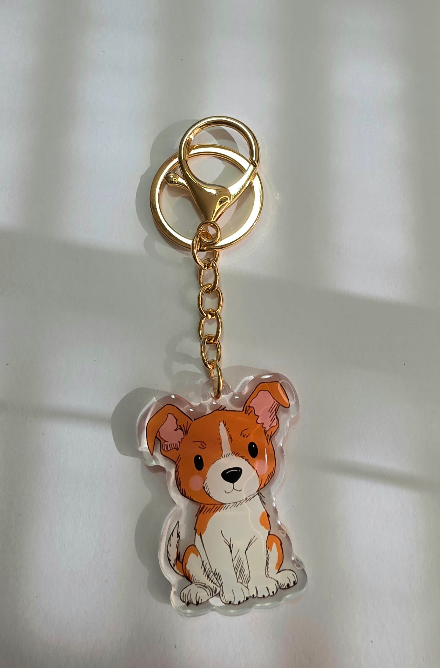 Pet Keychain 070 - White and Tan - Jack Russell Terrier