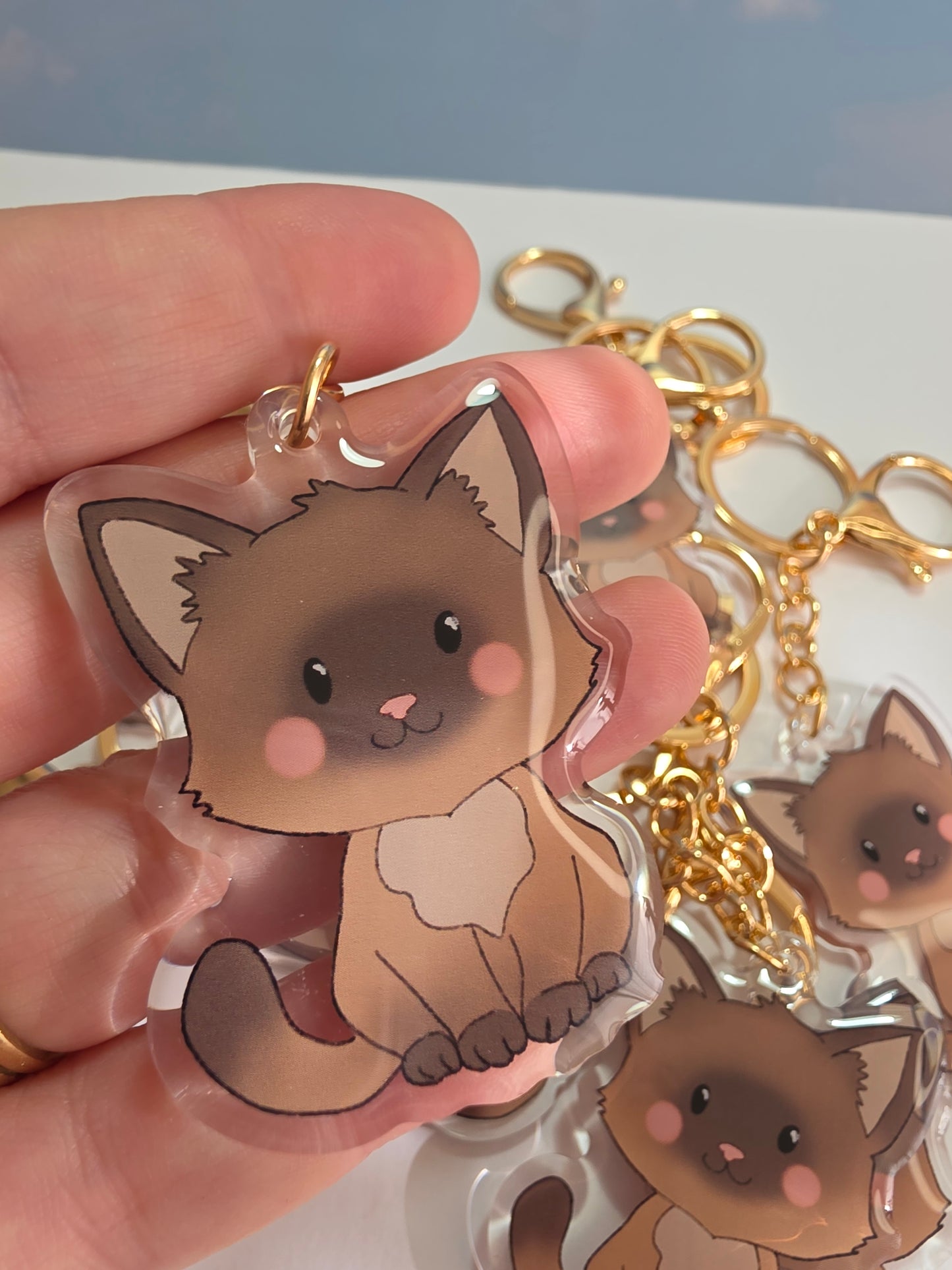 Pet Keychain 079 - Siamese - Cat