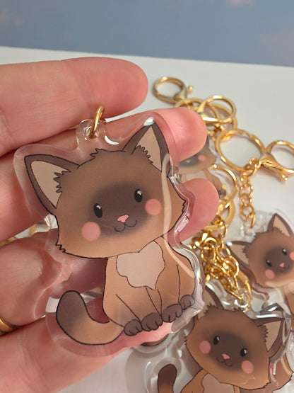 Pet Keychain 079 - Siamese - Cat
