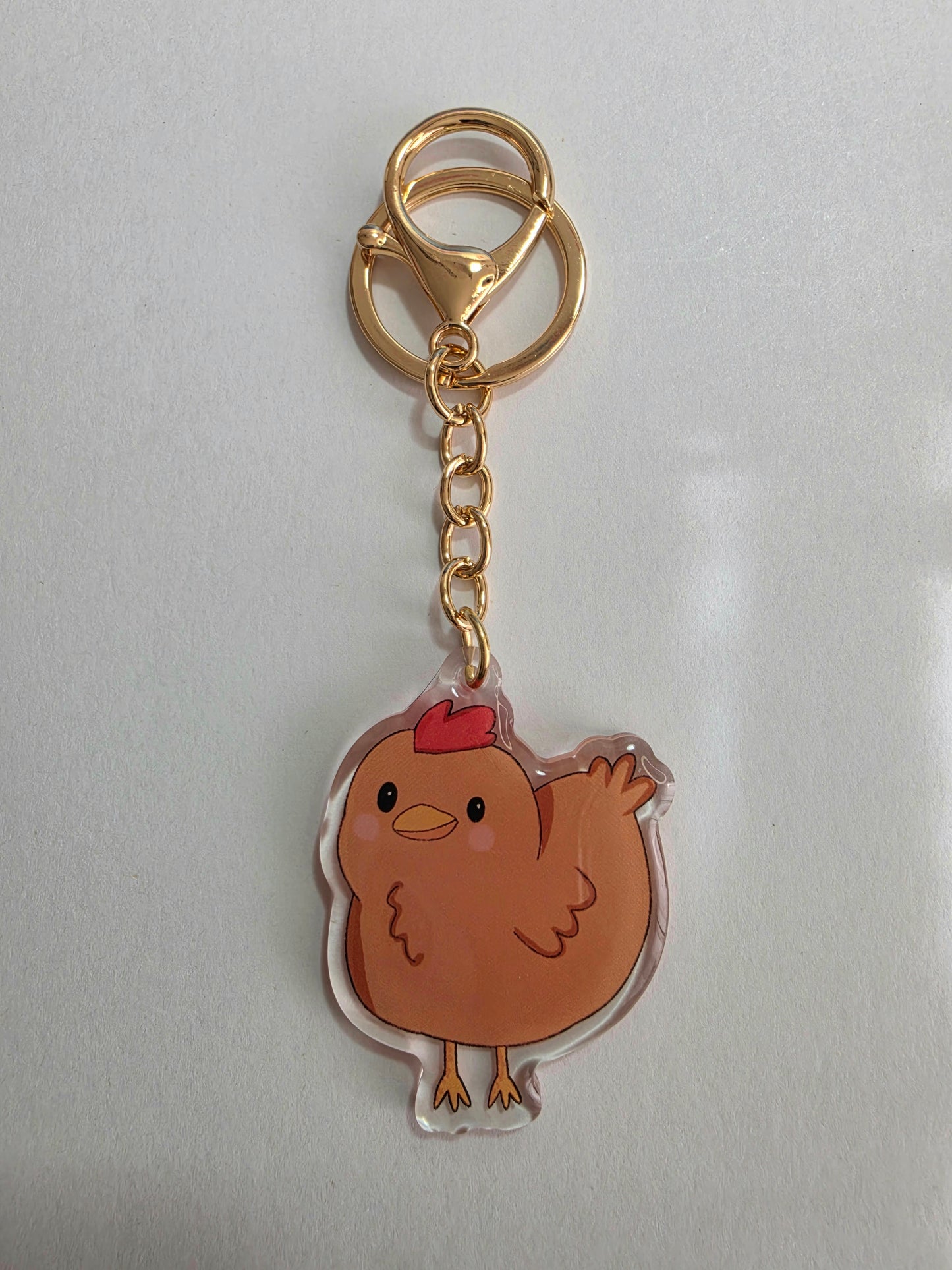Pet Keychain 093 - Brown - Chicken